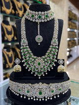 American Diamond Stones Bridal Combo Set