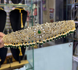 Victorian Polish AD Stones Bridal Hip Belt - Nakshatra Jewels