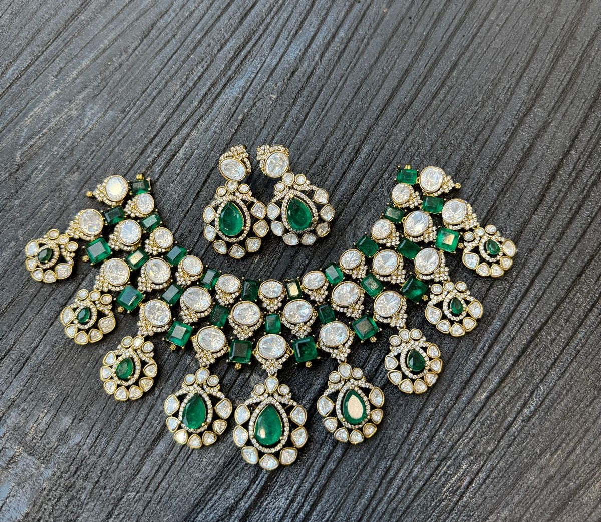 Mossianite and AD Stones Bridal Necklace