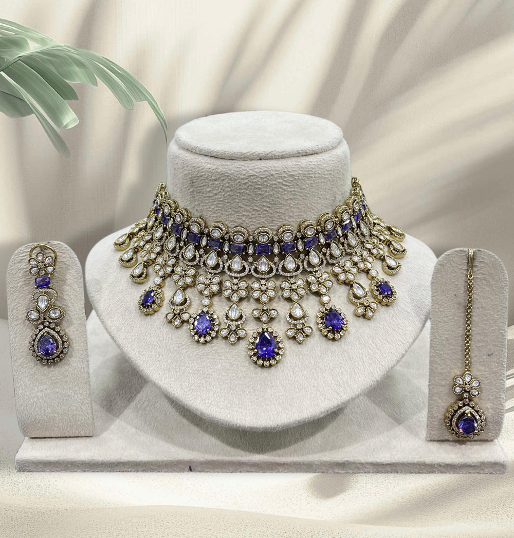 Victorian Polish with AD Stones Bridal Choker