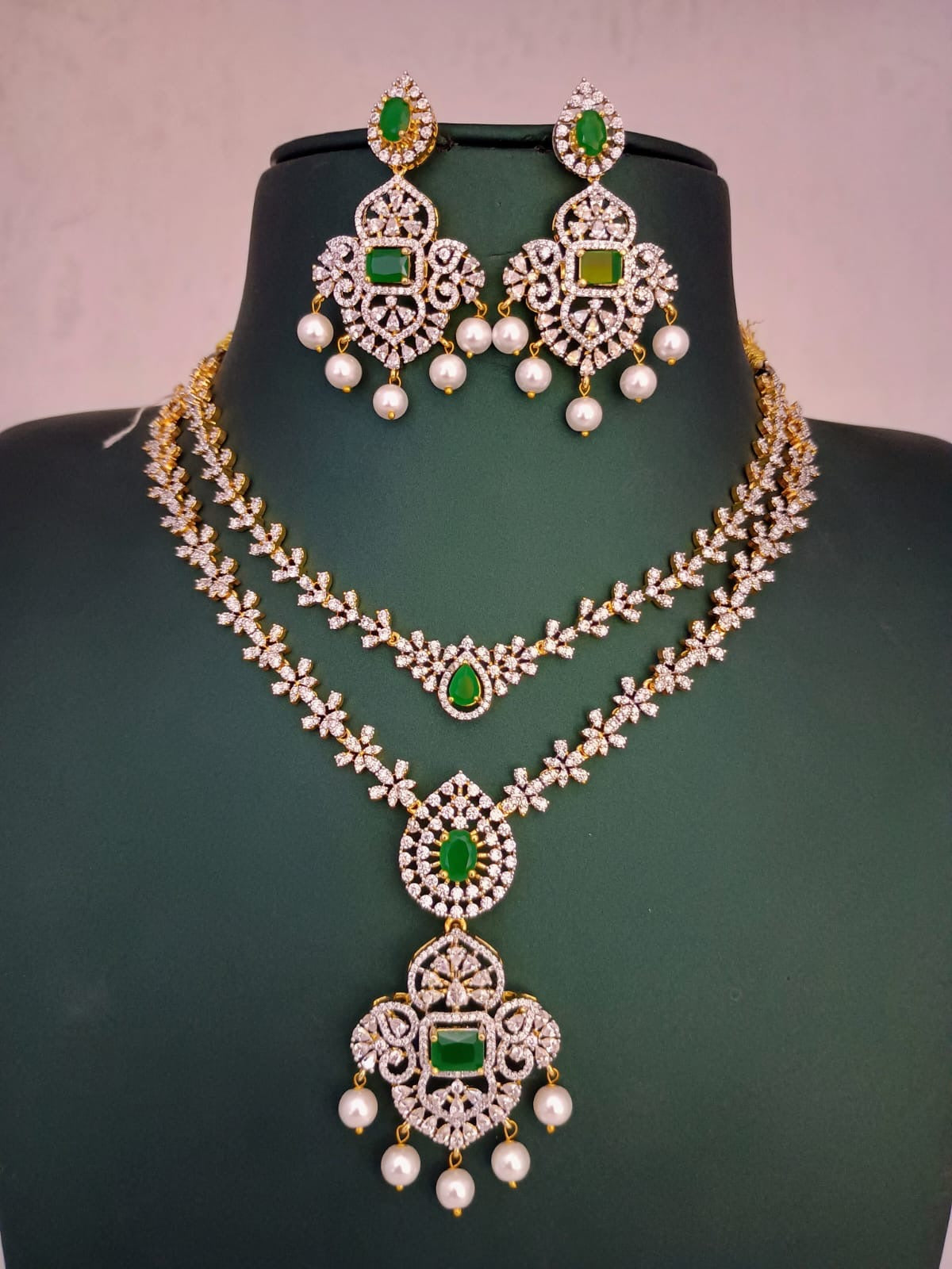 American Diamond Stones Necklace