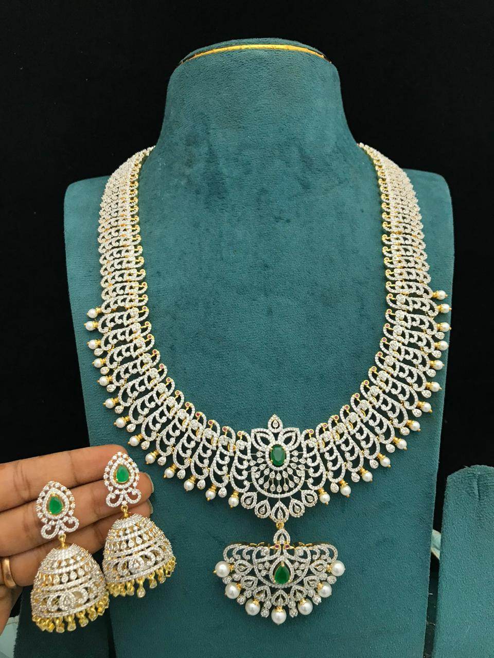 American Diamond Stone Bridal Haram