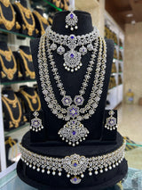 American Diamond Stones Bridal Combo Set