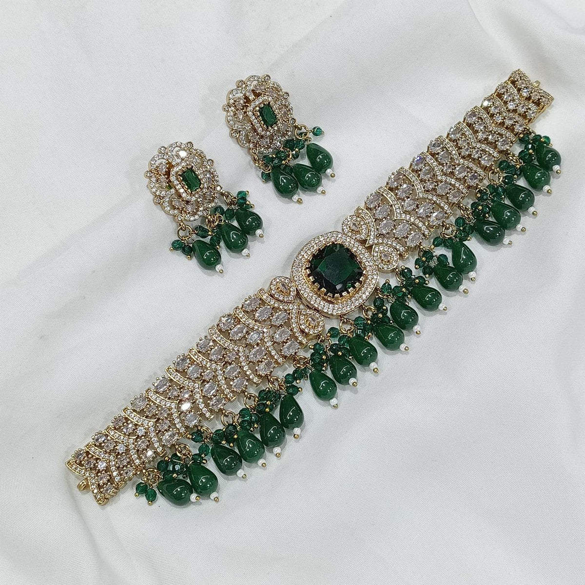 Victorian Polish with AD Stones Choker