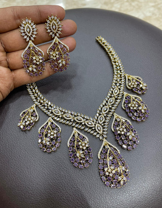 Victorian Polish with AD Stone Necklace