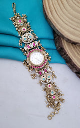 Premium Imitation Jewelry with Kundan Stone Antique Watch