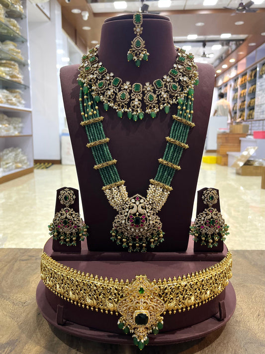 Victorian Polish with Moissanite Stones Bridal Combo