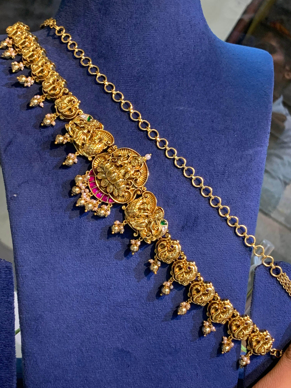 Nagasi Work with Kundan Stones Bridal Hip Chain - Nakshatra Jewels