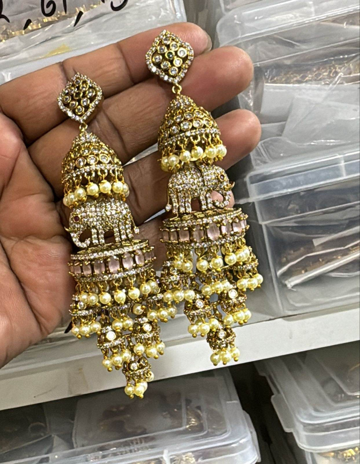Victorian Polish AD Stones Earrings