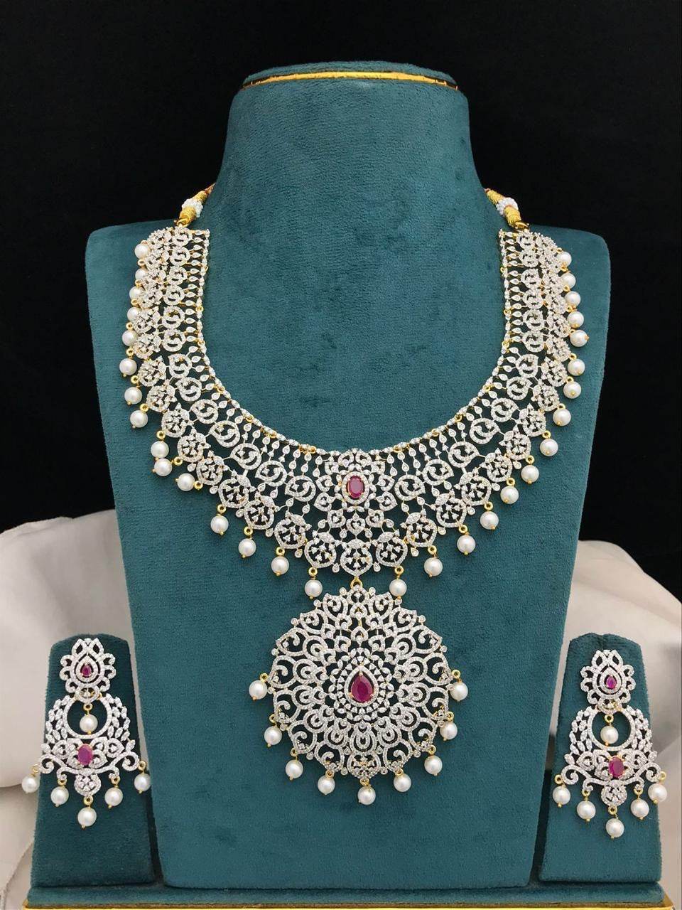 American Diamond Stones Bridal Haram