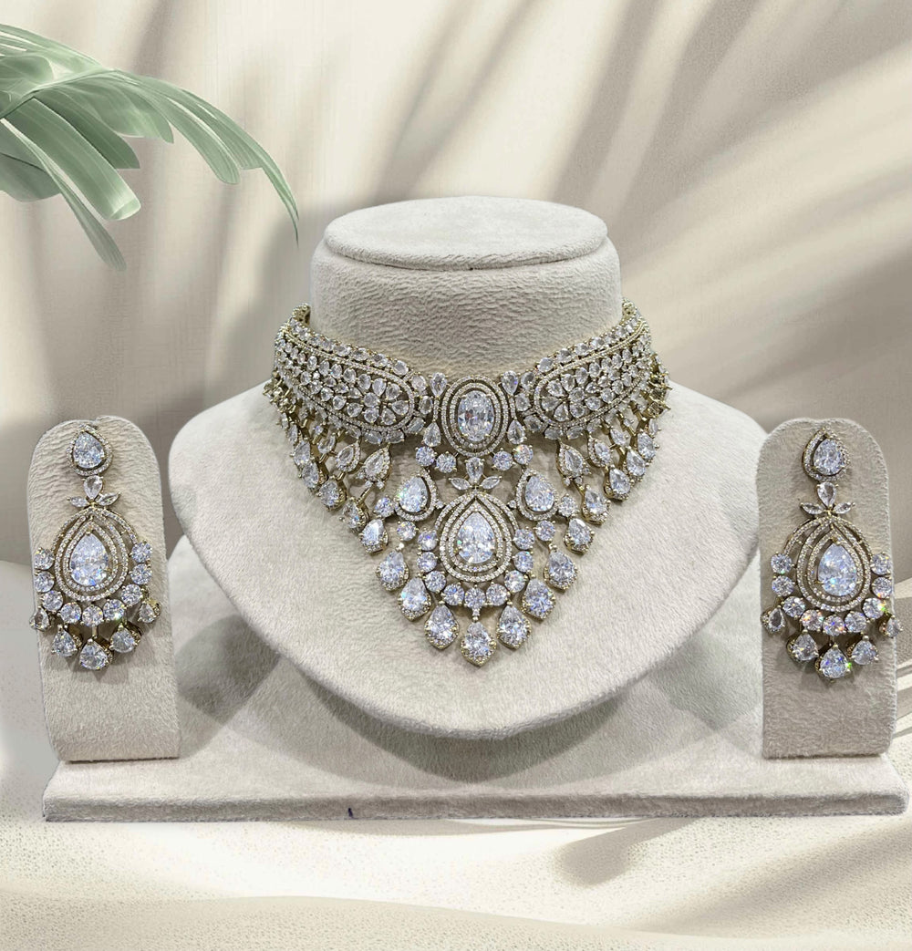 Victorian Polish with AD Stones Bridal Choker