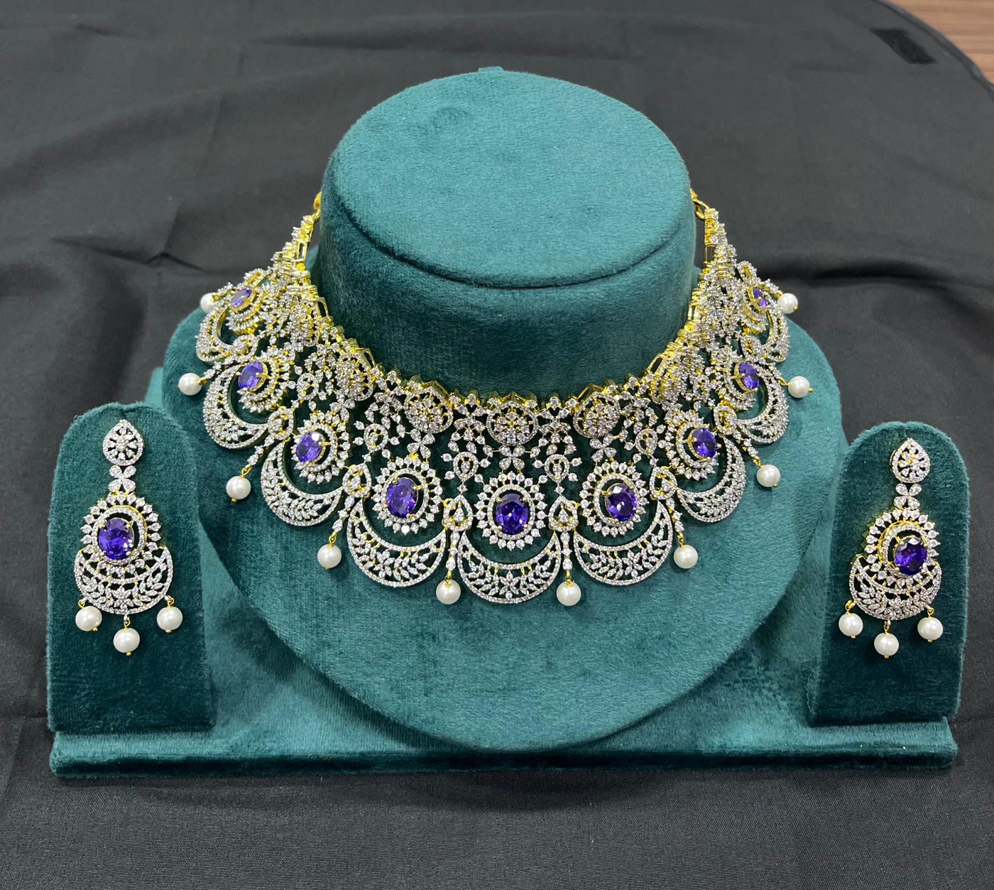 American Diamond Stones Bridal Choker