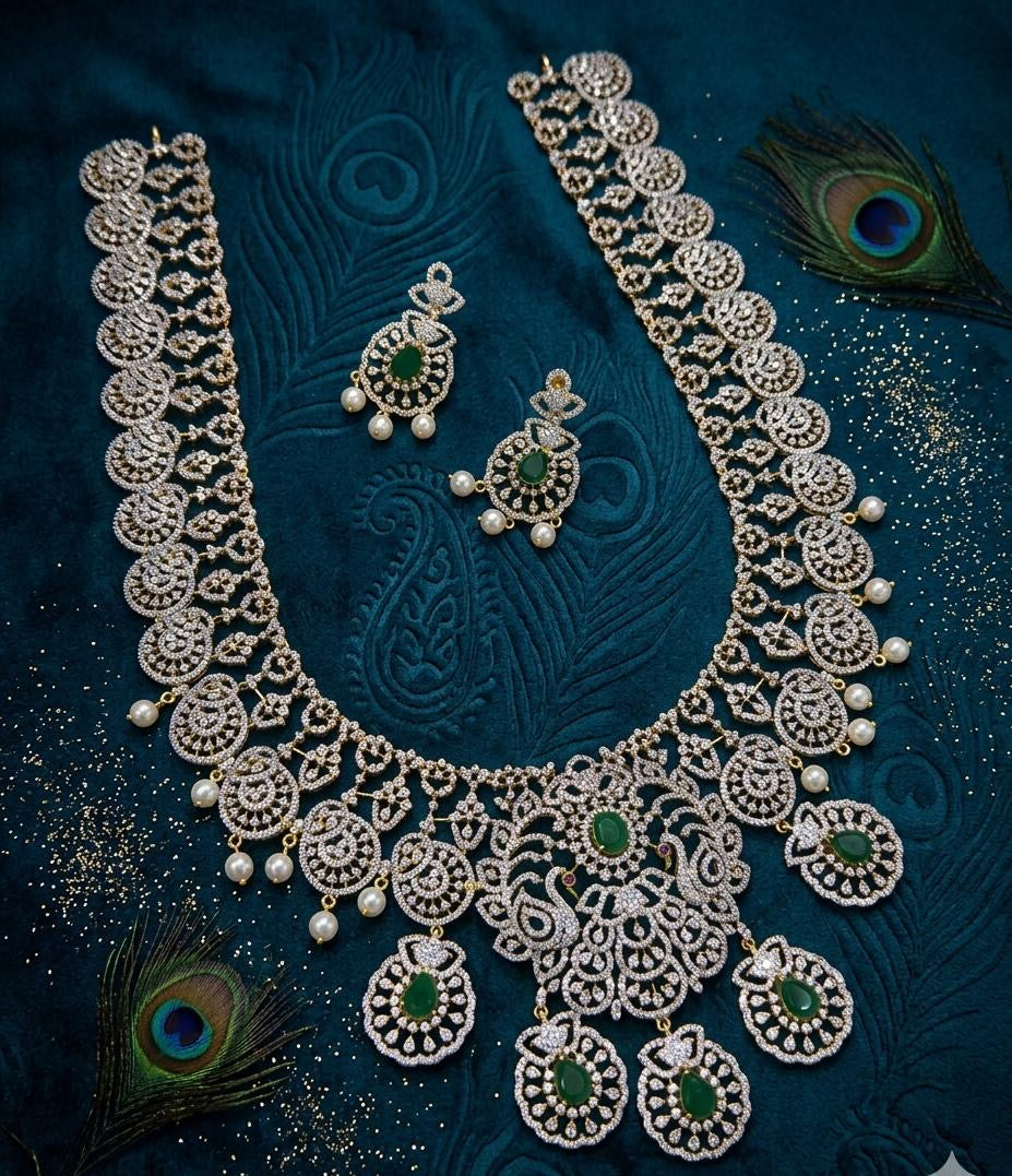 American Diamond Stones Bridal Haram