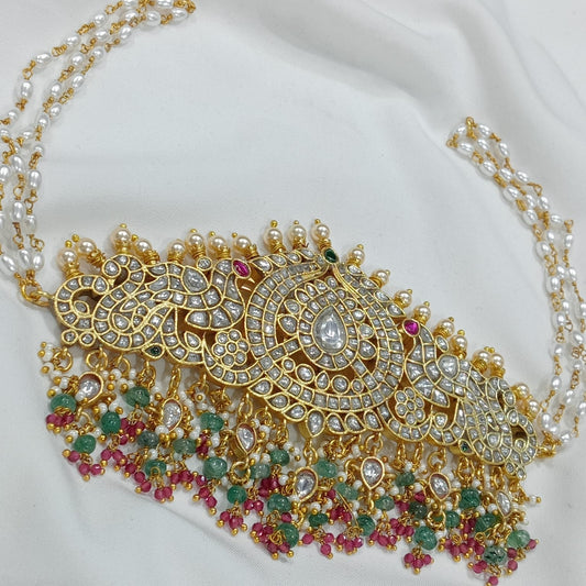 Jadau Kundan Stones Bridal Neck Set