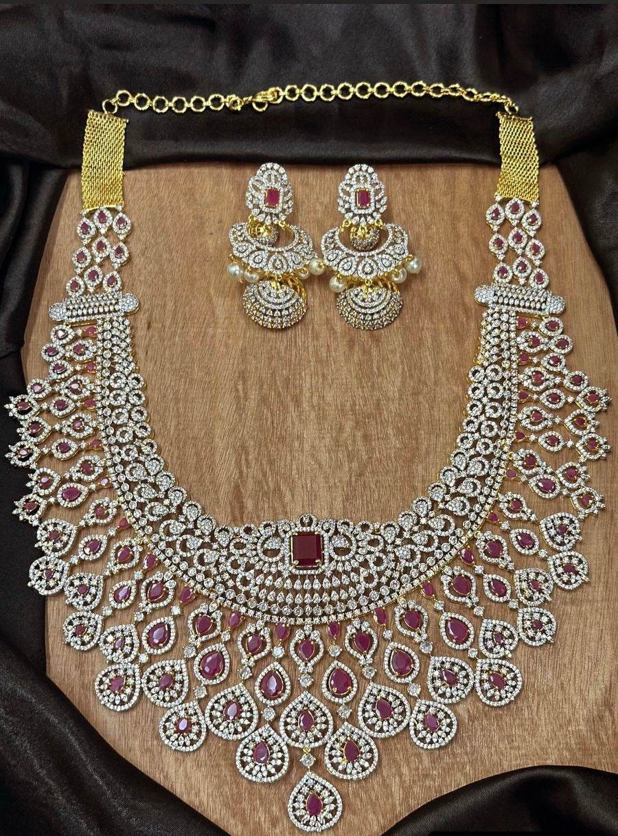 American Diamond Stones Bridal Haram
