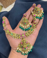 Nakshi Work with Kundan Stones Bridal Necklace