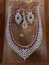 American Diamond Stones Bridal Haram - Nakshatra Jewels
