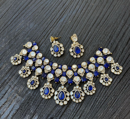 Mossianite and AD Stones Bridal Necklace