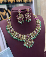 Kundan and Mossianite Stones Bridal Necklace