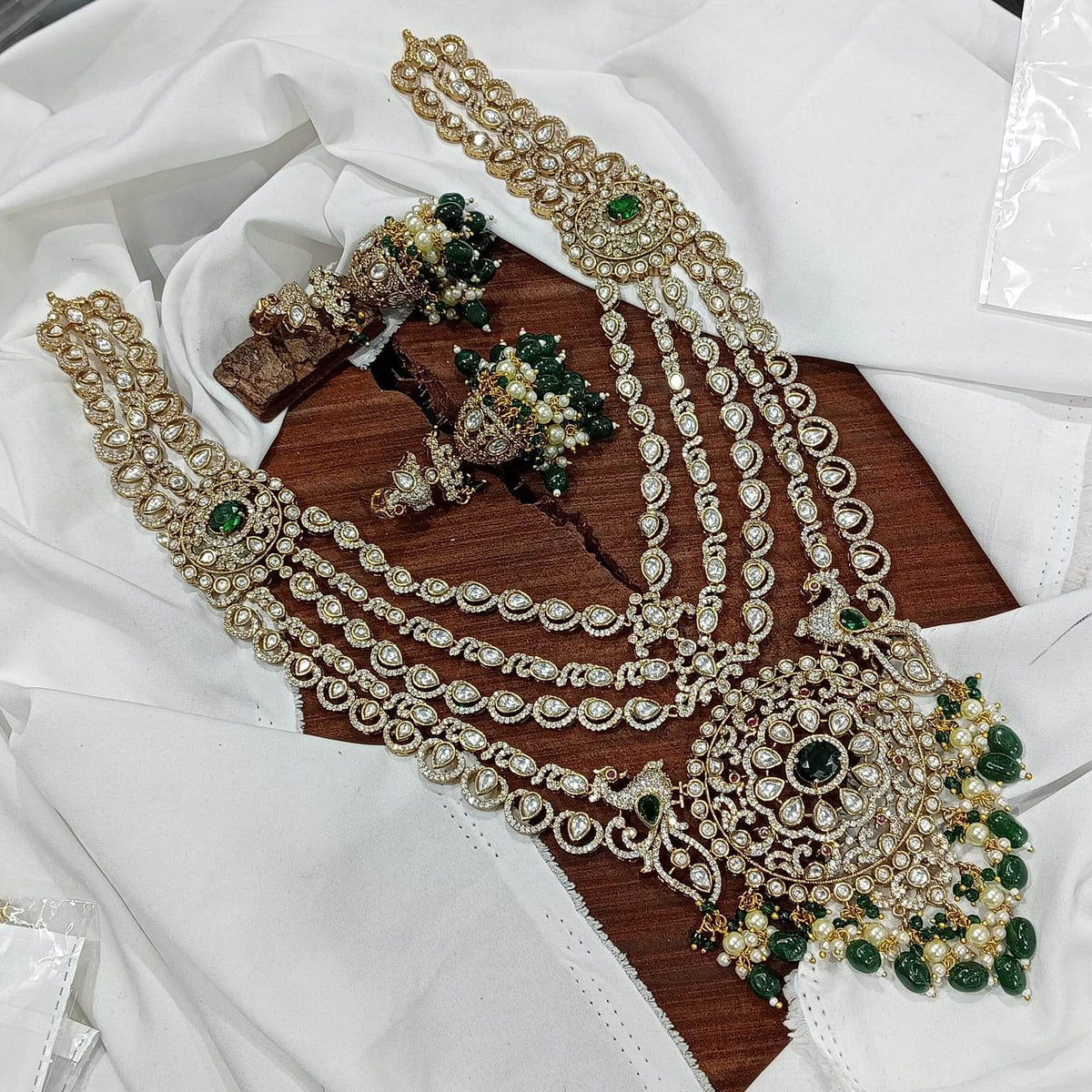 Victorian Polish with AD Stones Bridal Layer Haram