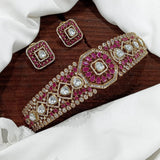 Victorian Polish AD Stones Choker - Nakshatra Jewels