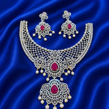 American Diamond Stones Bridal Necklace