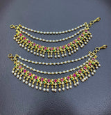 Premium Matt with Kempu Stone Ear Chains