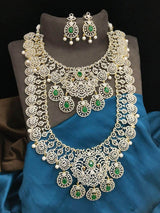 American Diamond Stones Bridal Combo Set - Nakshatra Jewels