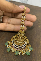 Nagasi work with Kempu Stones Tikka - Nakshatra Jewels