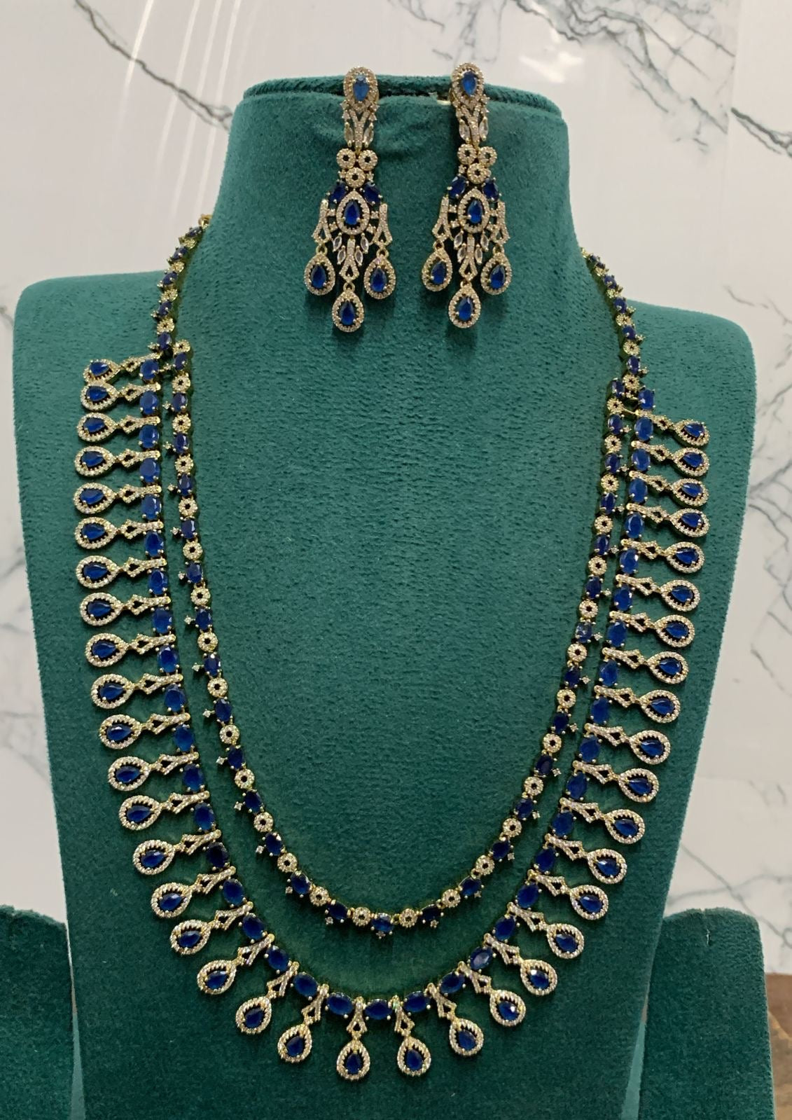 Victorian Polish AD Stones Bridal Layer Haram