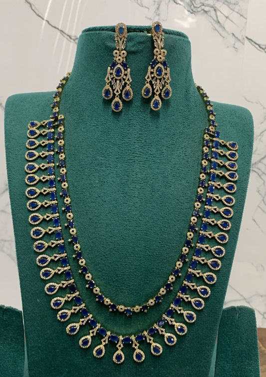 Victorian Polish AD Stones Bridal Layer Haram