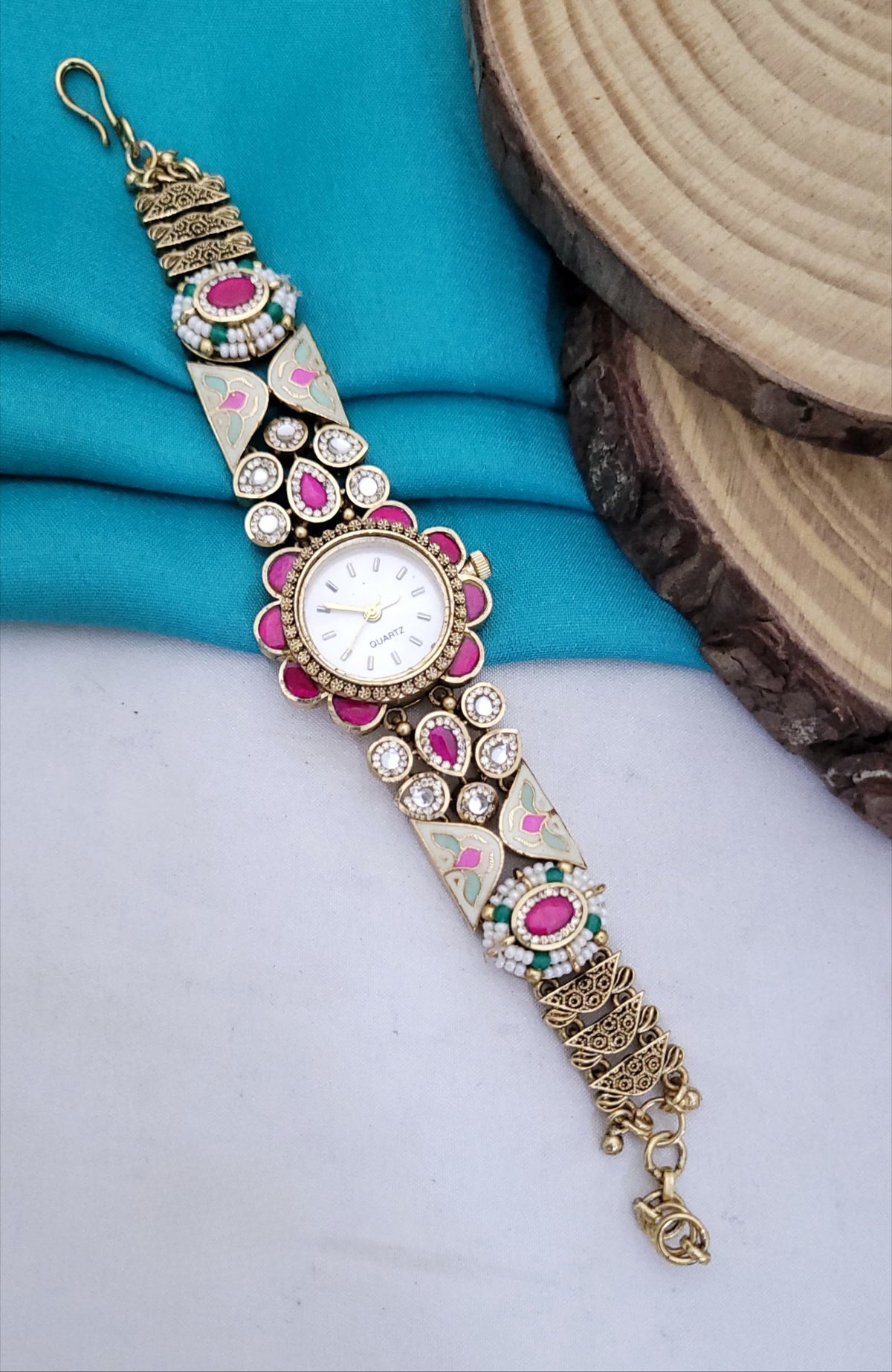 Premium Imitation Jewelry with Kundan Stone Antique Watches