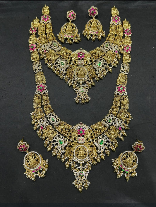 Nakshi Work with Ad & Kundan Stones Bridal Combo