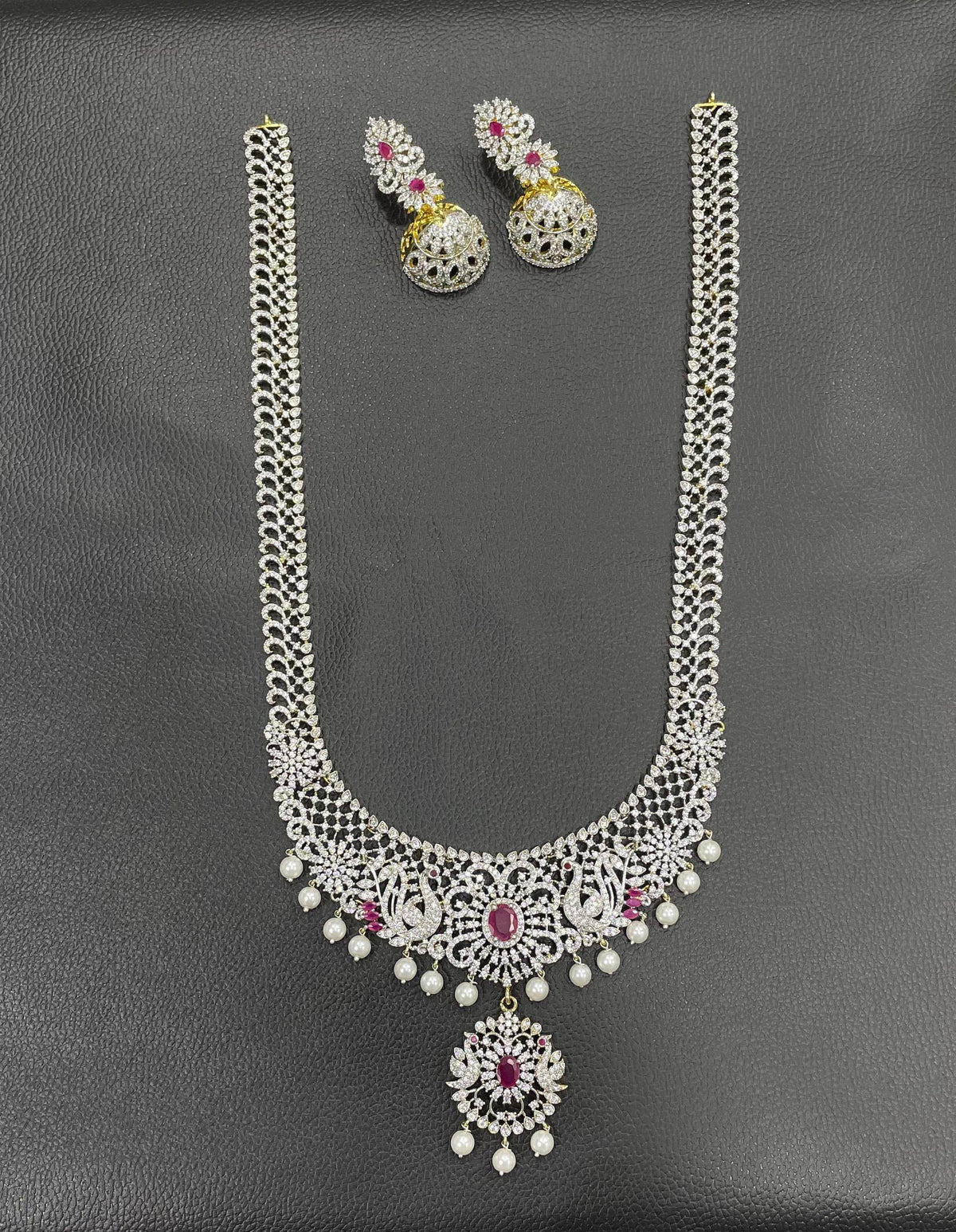 American Diamond Stones Bridal Haram