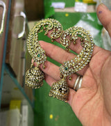 Victorian Polish AD Stones Bridal Earrings - Nakshatra Jewels