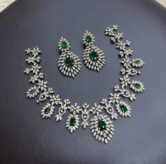 AD Stones Necklace (Silver Polish)