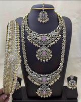 Victorian Polish AD Stones Bridal Set - Nakshatra Jewels