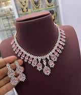 AD Stones Necklace (Silver Polish)