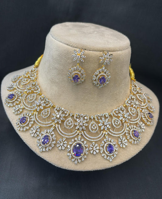 American Diamond Stones Bridal Neck set