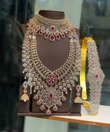 American Diamond Stones Bridal Combo Set - Nakshatra Jewels