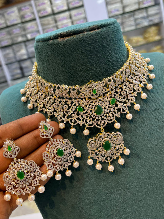 American Diamond Stones Bridal Choker