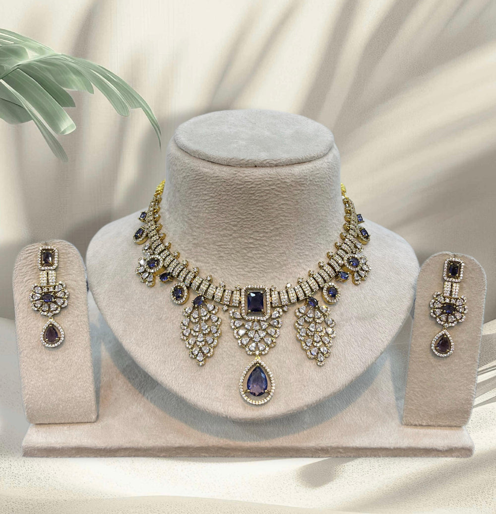 Victorian Polish AD Stones Necklace