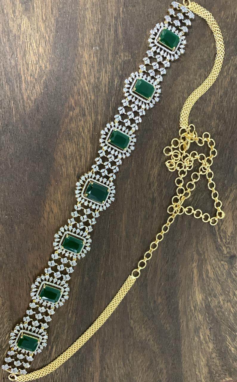 American Diamond Stones Bridal Hip Chain - Nakshatra Jewels