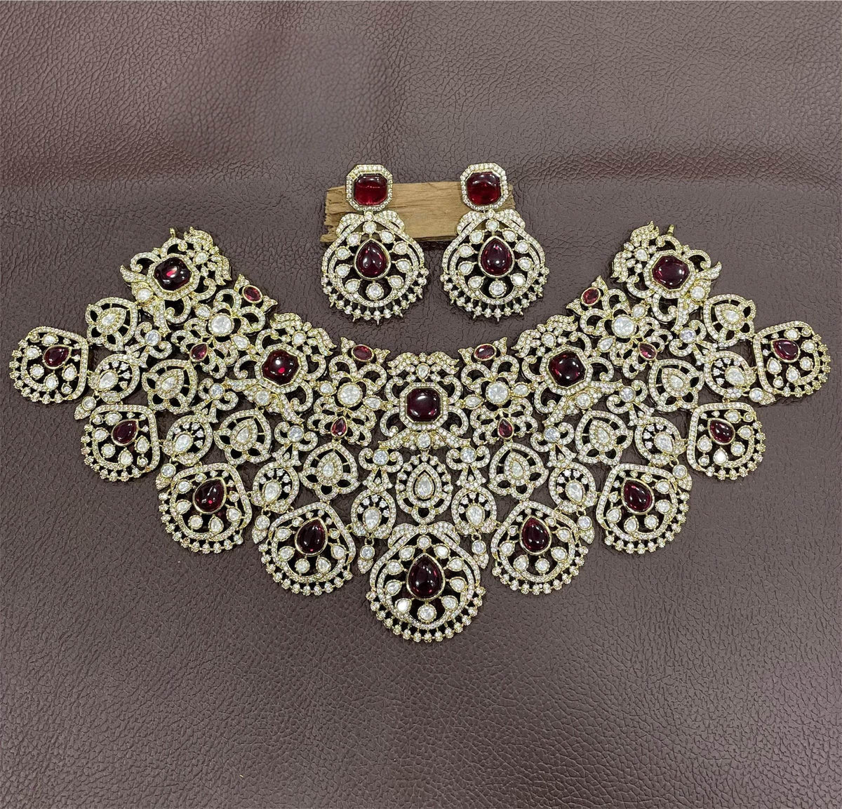 Moissanite & AD Stones  Bridal Choker