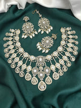 Victorian Polish with AD Stones Bridal Neck Set