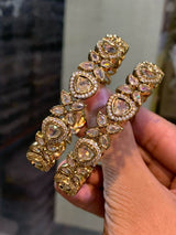 Victorian Polish AD Stone Bangles - Nakshatra Jewels