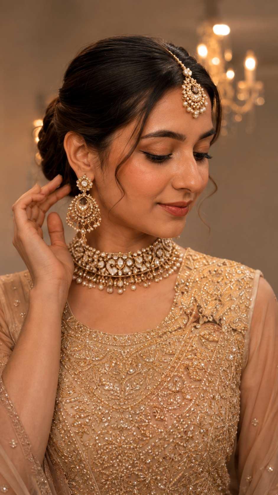 Premium Imitation Jewelry with Kundan Stone Antique Watches