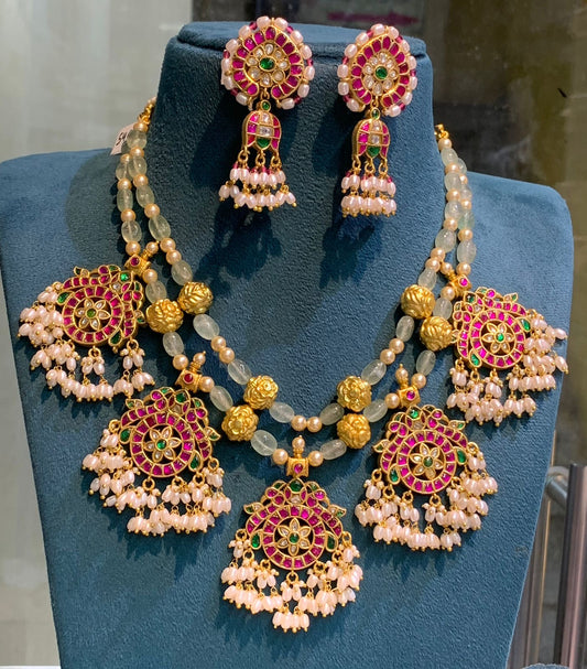 Jadau Kundan Stones Bridal Necklace