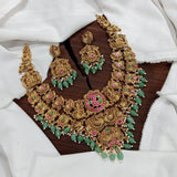 Nakshi Work with Kundan Stones Bridal Necklace