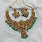 Nakshi Work with AD & Kundan Stones Bridal Necklace - Nakshatra Jewels